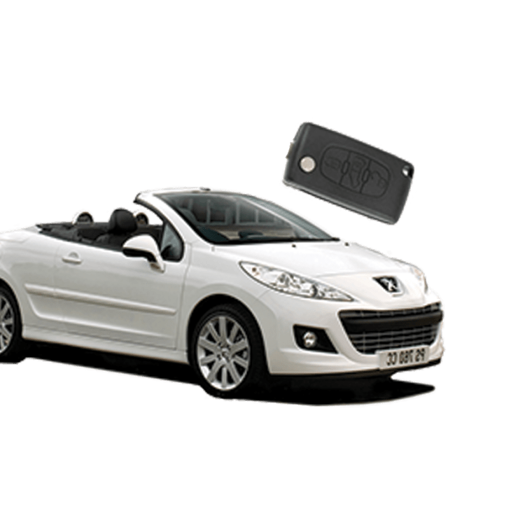 Peugeot 207CC (3 Button Folding Key) from 2006 to 2014