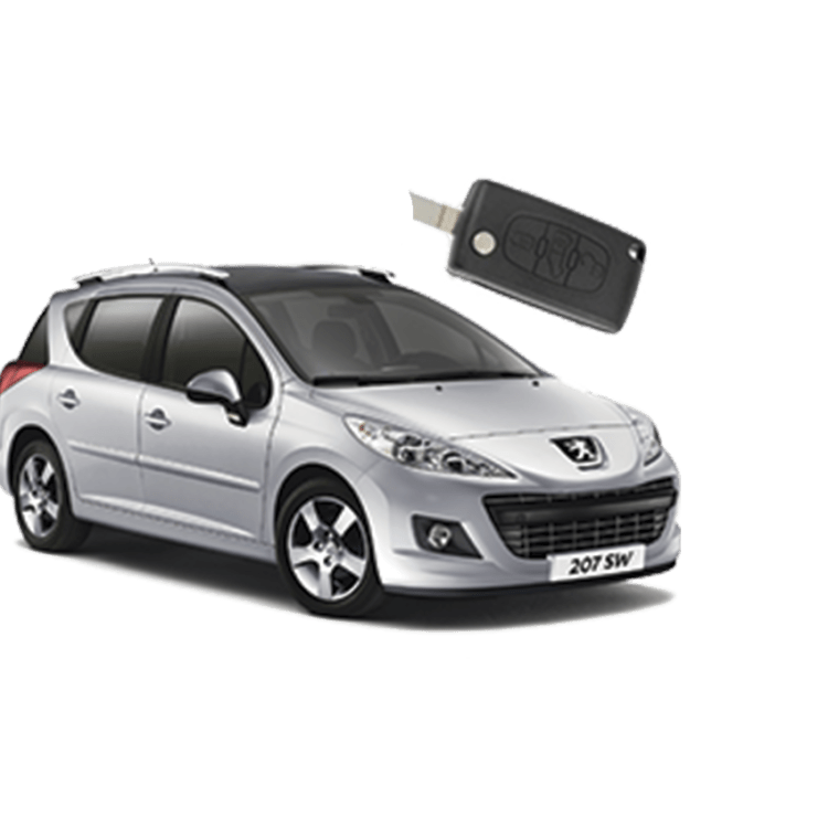 Peugeot 207SW (3 Button Folding Key) from 2006 to 2009