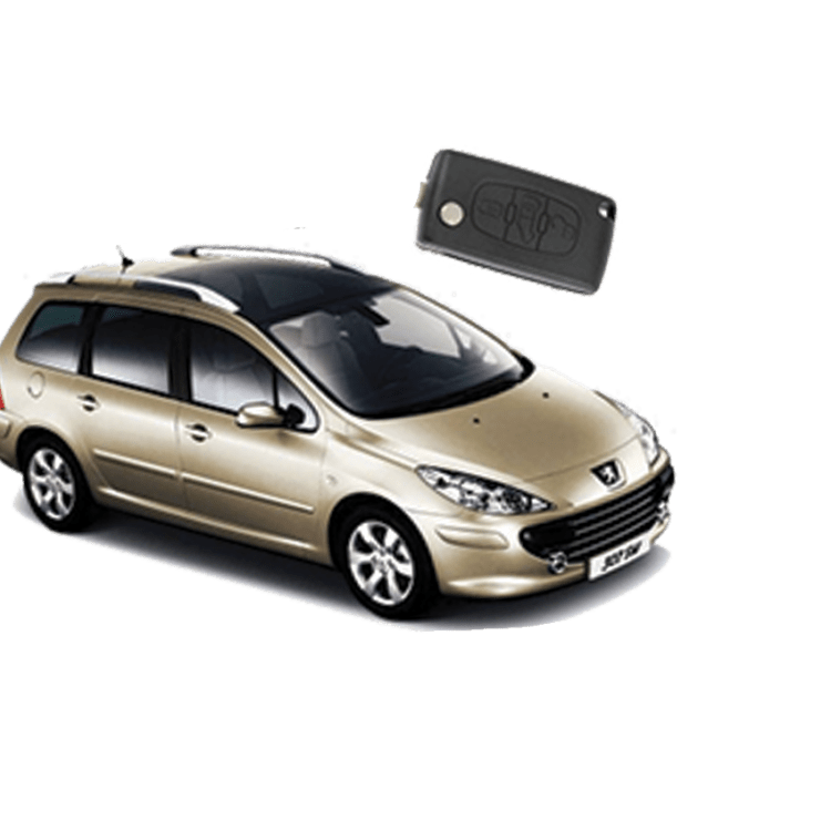 Peugeot 307SW (3 Button Folding Key) from 2007 to 2008