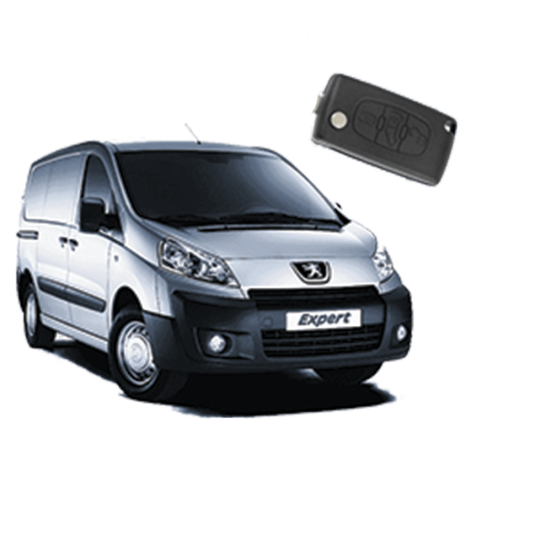Peugeot Expert (3 Button Folding Key) from 2007 to 2009