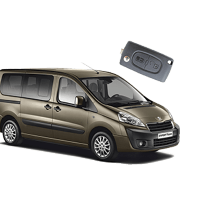 Peugeot Expert Tepee (2 Button Folding Key) from 2009 to 2016