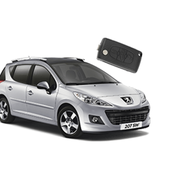Peugeot 207SW (3 Button Folding Key) from 2009 to 2012