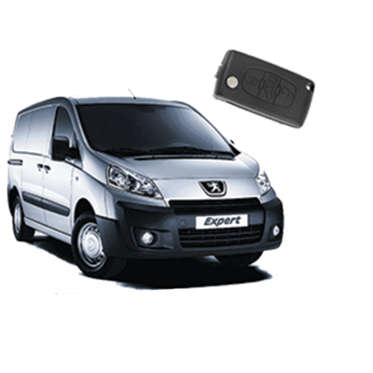 Peugeot Expert (3 Button Folding Key) from 2009 to 2016