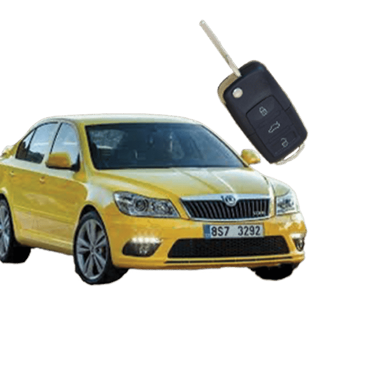 Skoda Octavia (3 Button Folding Key) from 2009 to 2012