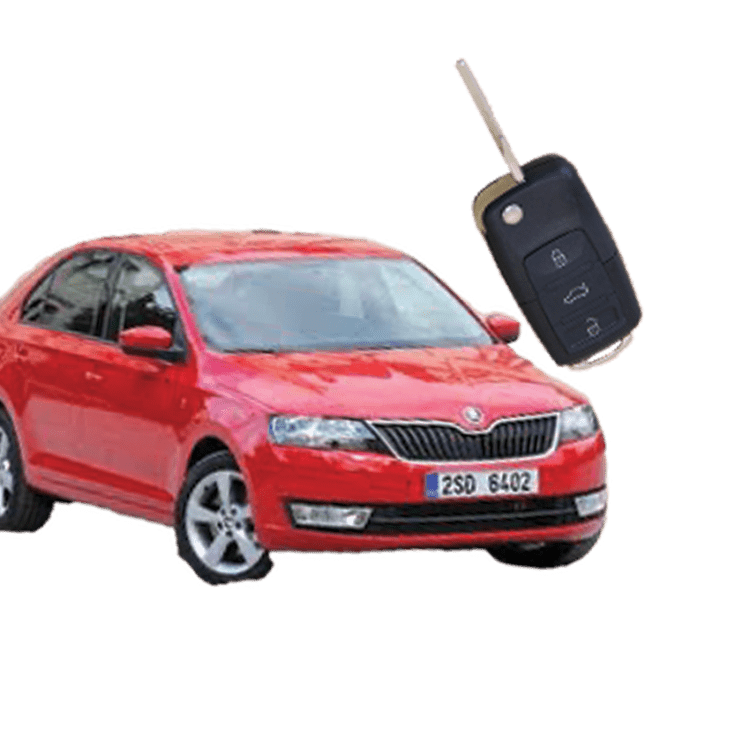 Skoda Rapide (3 Button Folding Key) from 2012 to 2017