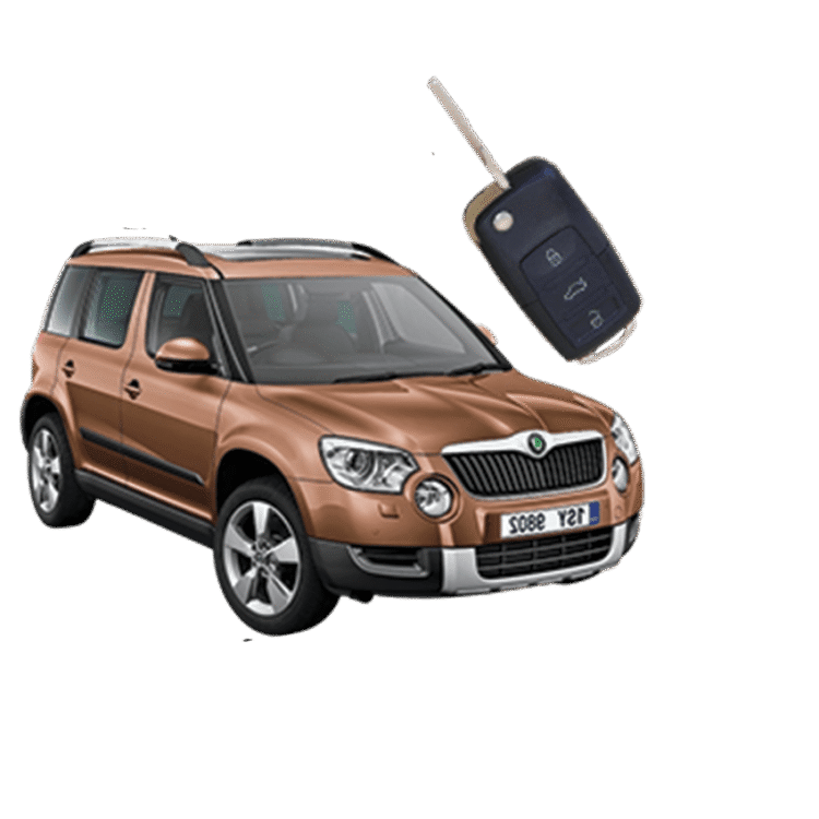Skoda Yeti (3 Button Folding Key) from 2009 to 2013