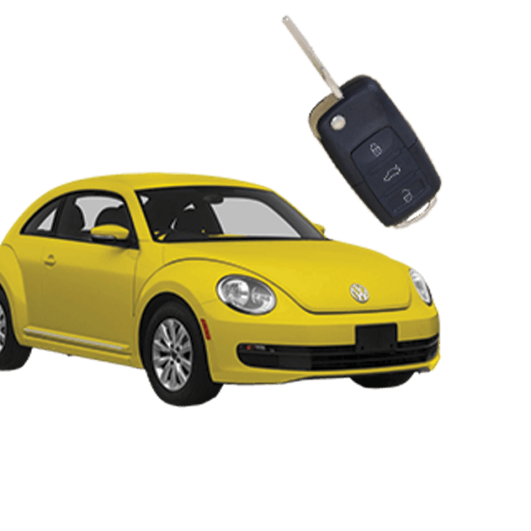 Volkswagen Beetle (3 Button Folding Key) from 2011 to 2015