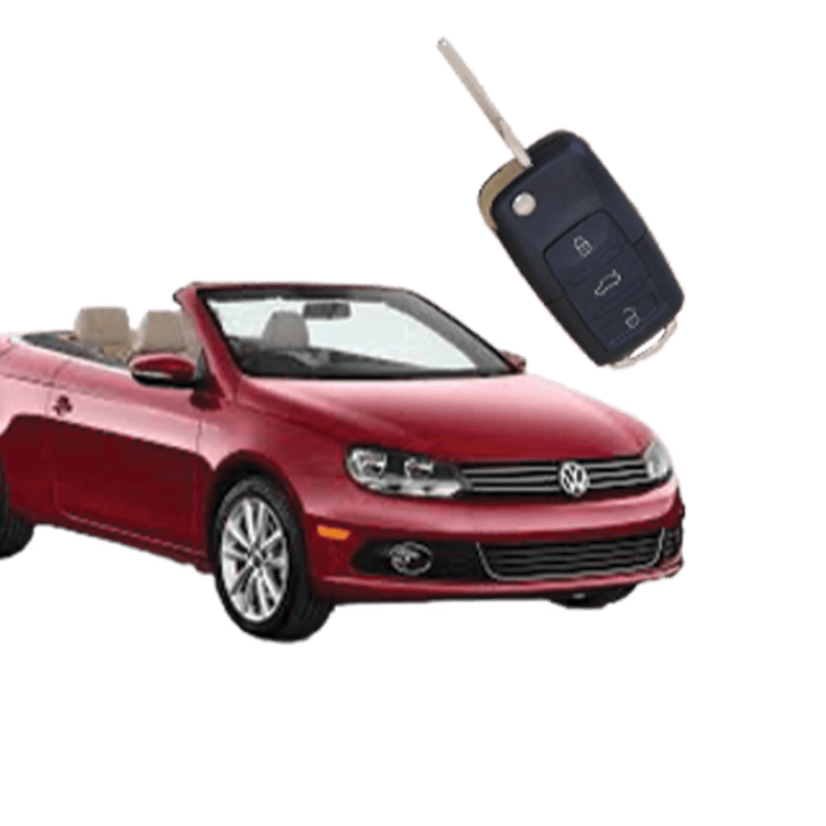 Volkswagen Golf Cabriolet (3 Button Folding Key) from 2011 to 2015