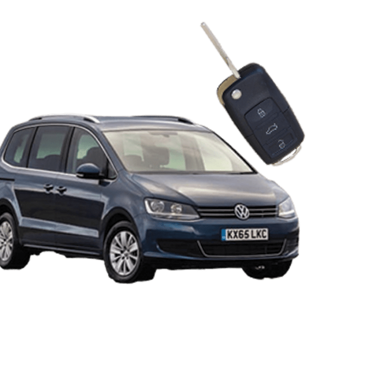 Volkswagen Sharan (3 Button Folding Key) from 2011 to 2015