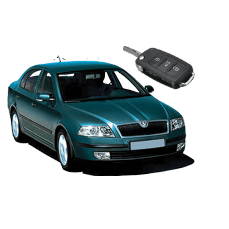 Skoda Octavia (3 Button Folding Key) from 2004 to 2008